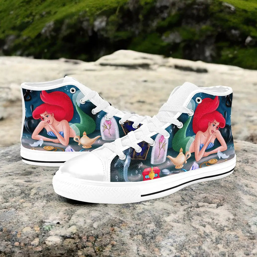 Ariel The Little Mermaid Custom High Top Sneakers Shoes