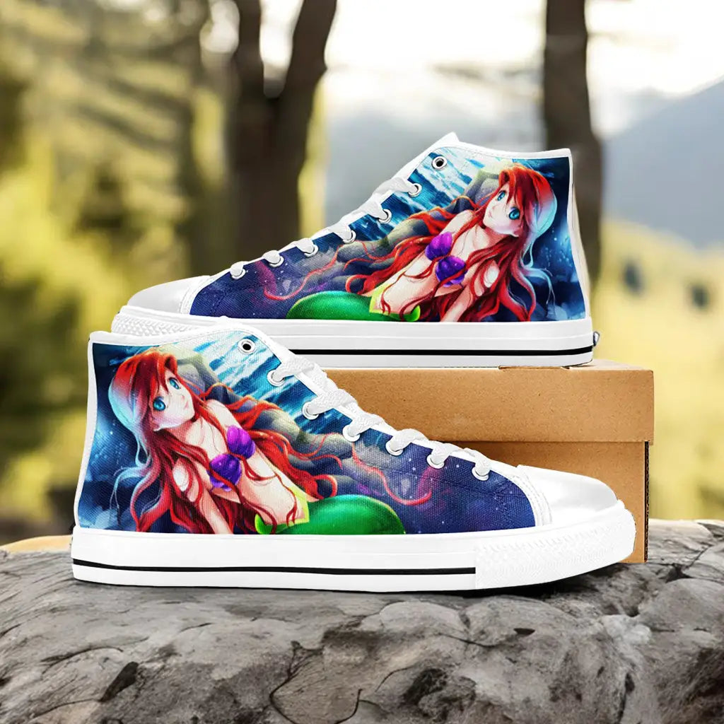 Ariel The Little Mermaid Custom High Top Sneakers Shoes