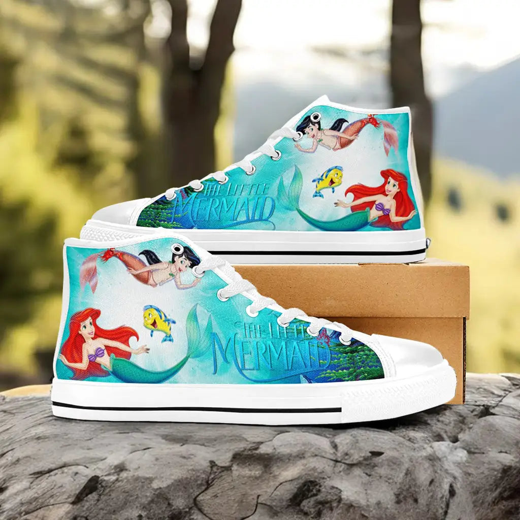 Ariel The Little Mermaid Custom High Top Sneakers Shoes