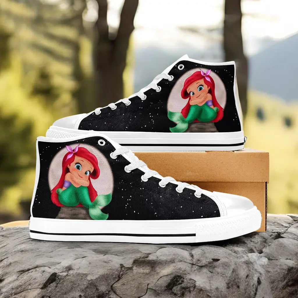 Ariel The Little Mermaid Custom High Top Sneakers Shoes