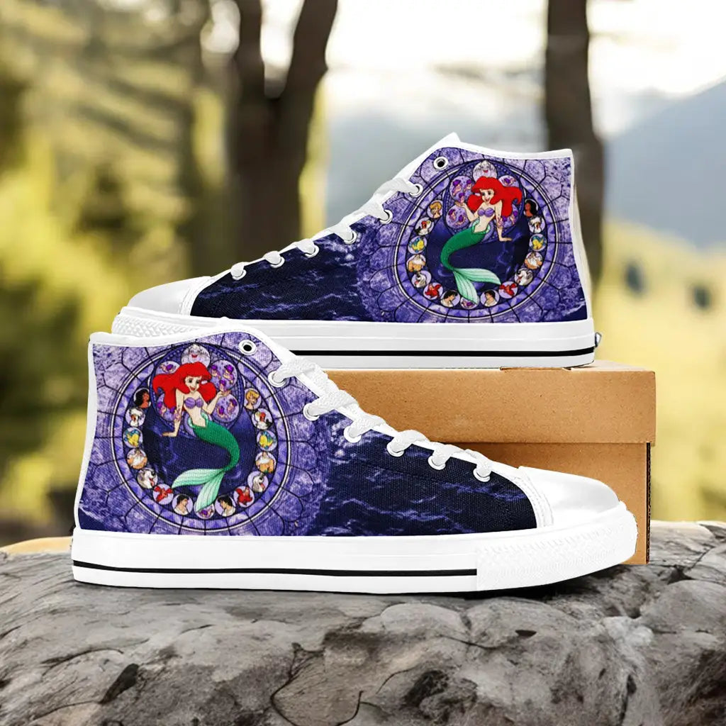 Ariel The Little Mermaid Custom High Top Sneakers Shoes