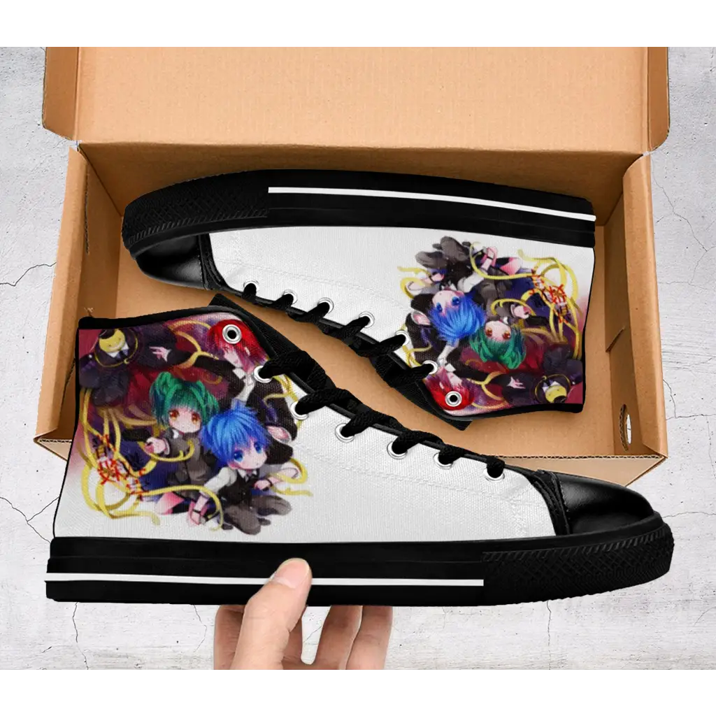 Anime Manga Assassination Classroom Menma High Top Sneakers Shoes