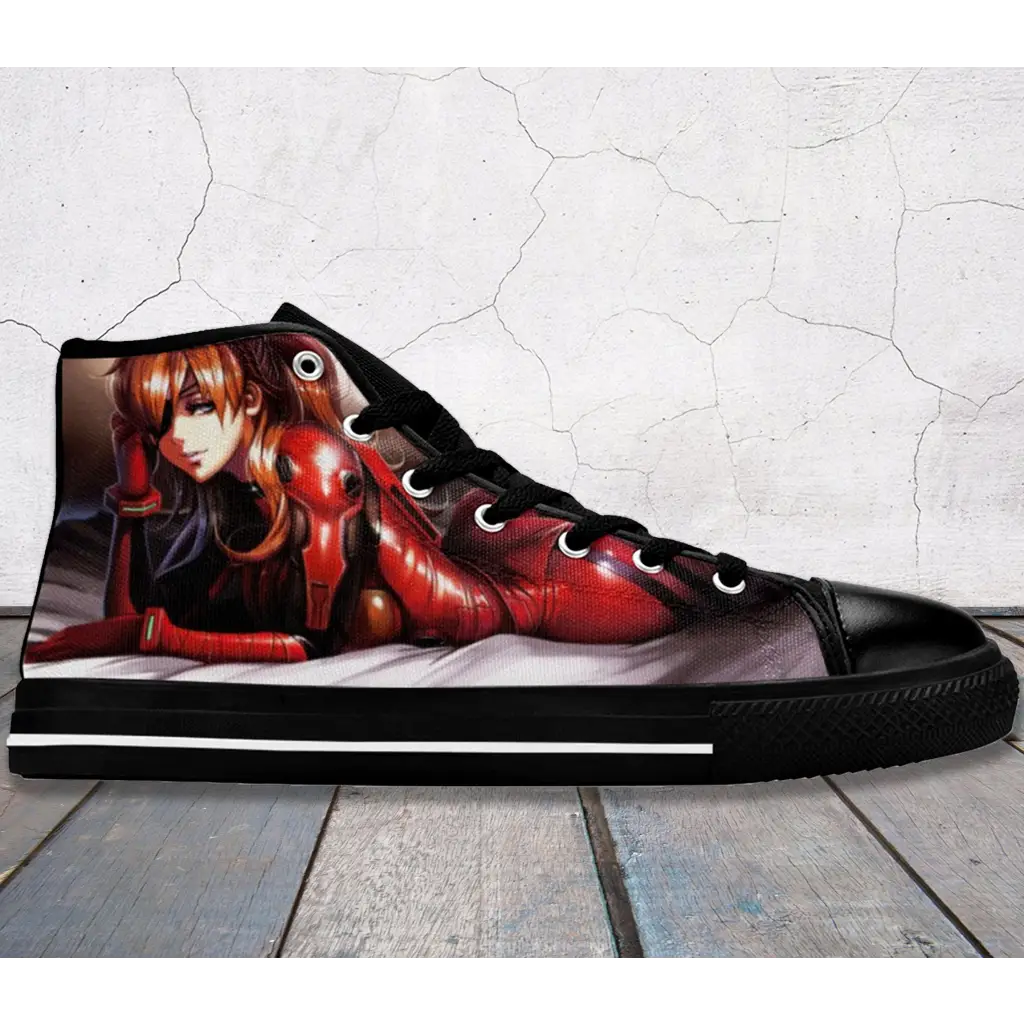 Anime Manga Asuka Langley Neon Genesis Evangelion High Top Sneakers Shoes