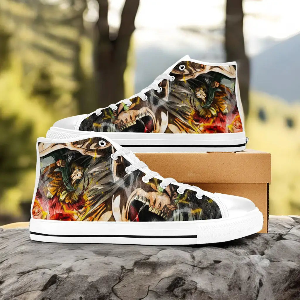 Attack on Titan Eren Yeager Custom High Top Sneakers Shoes