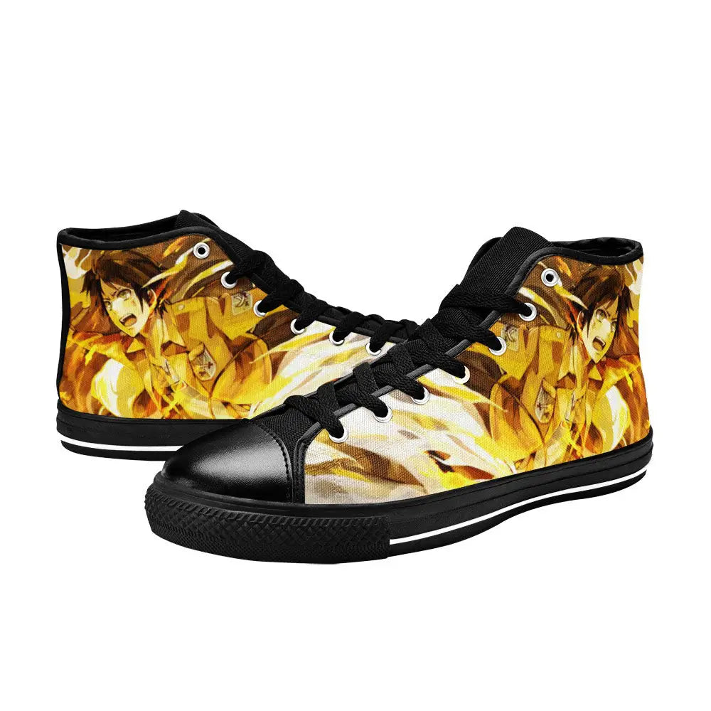 Attack on Titan Eren Yeager Custom High Top Sneakers Shoes