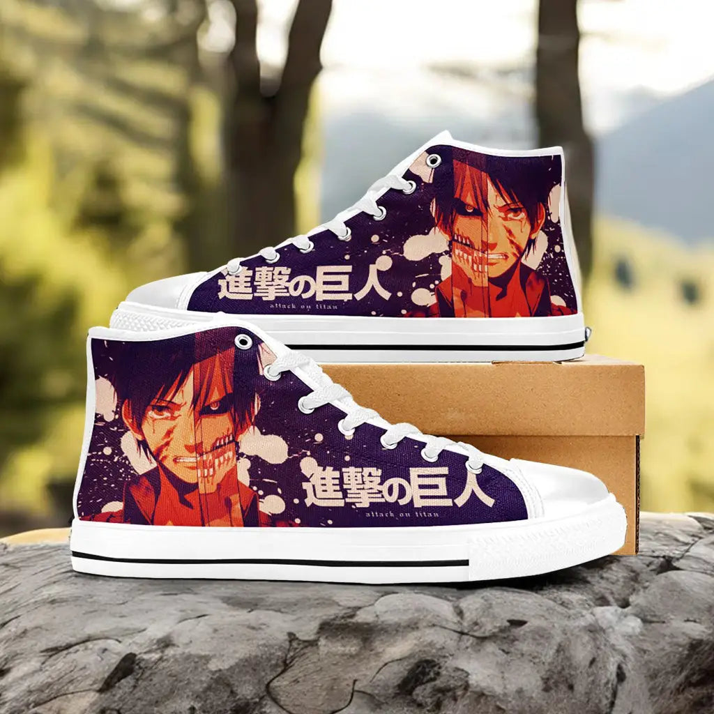 Attack on Titan Eren Yeager Custom High Top Sneakers Shoes