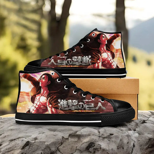 Attack on Titan Eren Yeager Custom High Top Sneakers Shoes