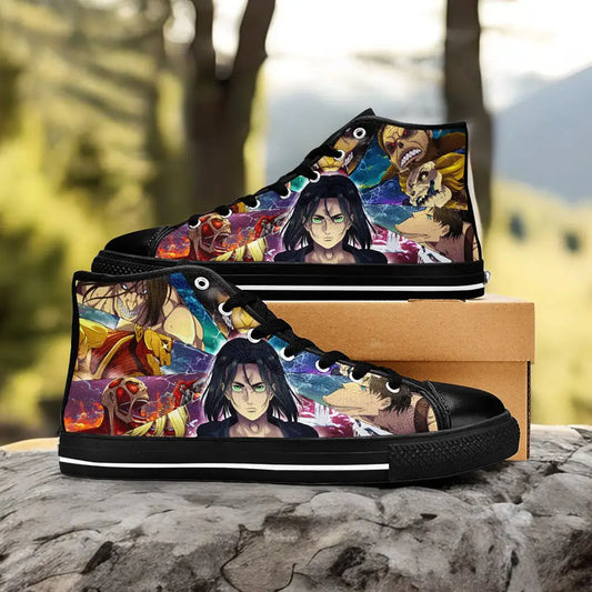 Attack on Titan Eren Yeager Custom High Top Sneakers Shoes