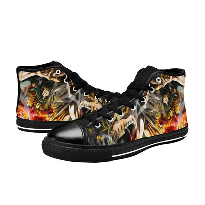 Attack on Titan Eren Yeager Custom High Top Sneakers Shoes