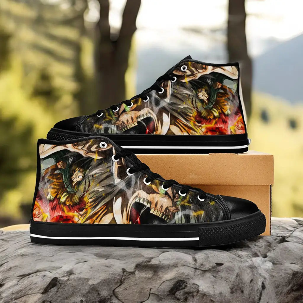 Attack on Titan Eren Yeager Custom High Top Sneakers Shoes