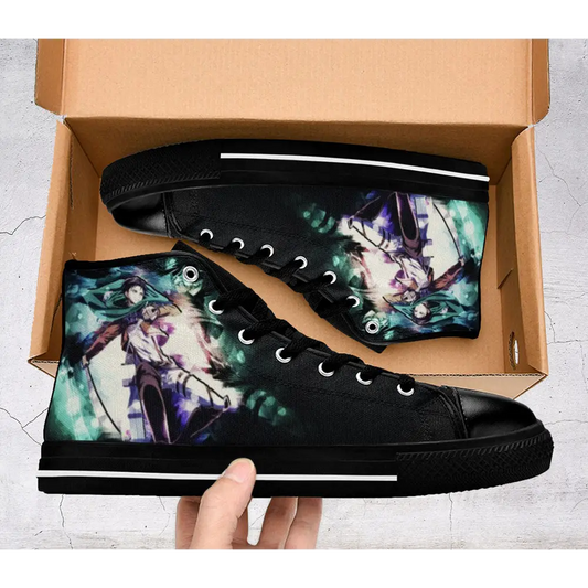 Anime Manga Attack On Titan Levi Ackerman Custom High Top Sneakers Shoes
