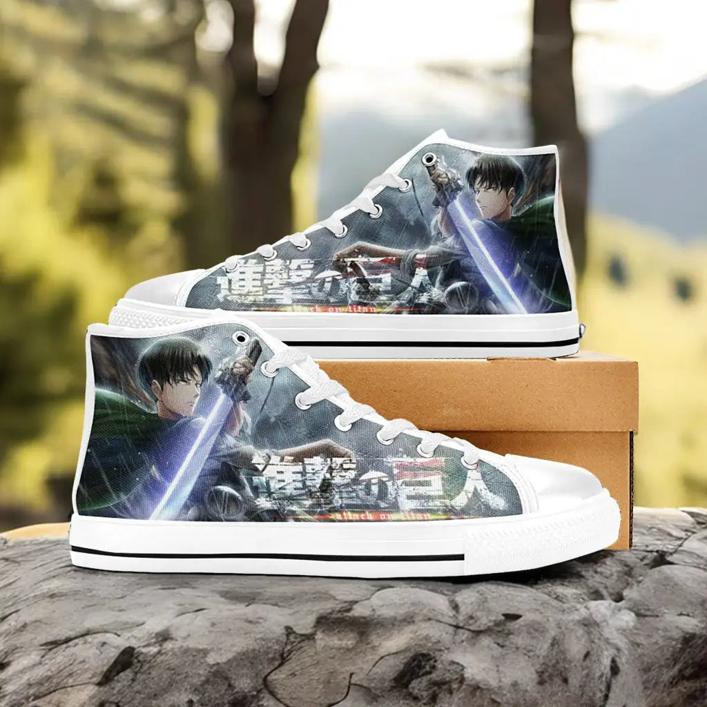 Attack on Titan Levi Ackerman Custom High Top Sneakers Shoes