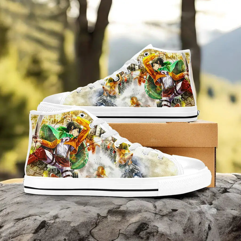 Attack on Titan Levi Ackerman Custom High Top Sneakers Shoes