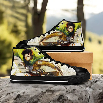 Attack on Titan Levi Ackerman Custom High Top Sneakers Shoes