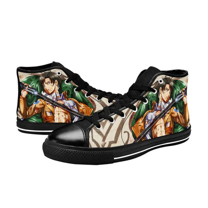 Attack on Titan Levi Ackerman Custom High Top Sneakers Shoes