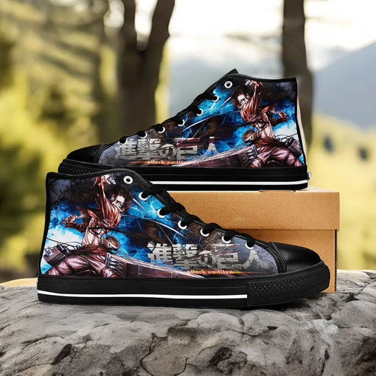 Attack on Titan Levi Ackerman Custom High Top Sneakers Shoes