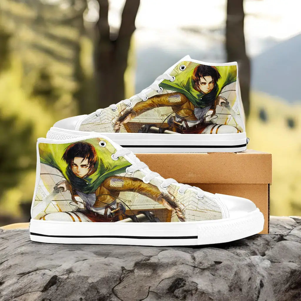 Attack on Titan Levi Ackerman Custom High Top Sneakers Shoes