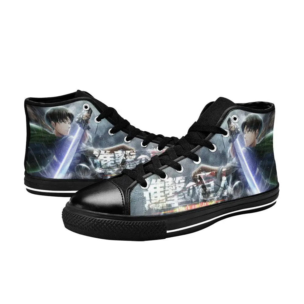 Attack on Titan Levi Ackerman Custom High Top Sneakers Shoes