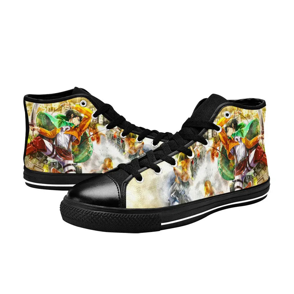 Attack on Titan Levi Ackerman Custom High Top Sneakers Shoes