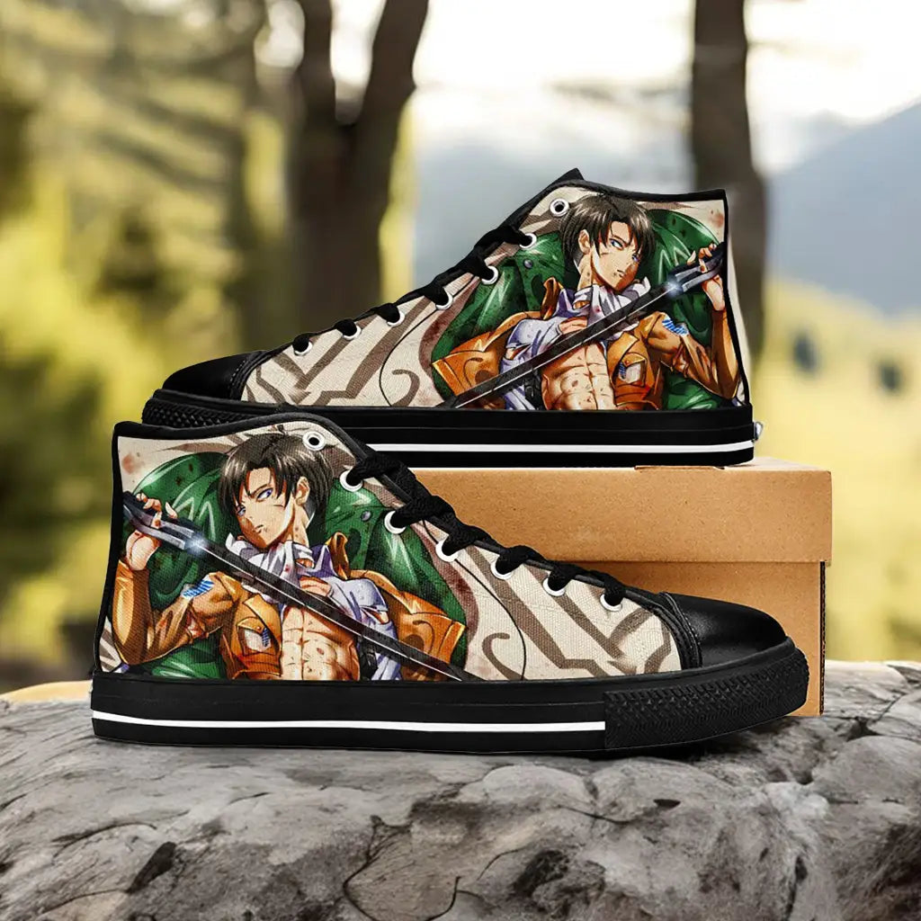 Attack on Titan Levi Ackerman Custom High Top Sneakers Shoes