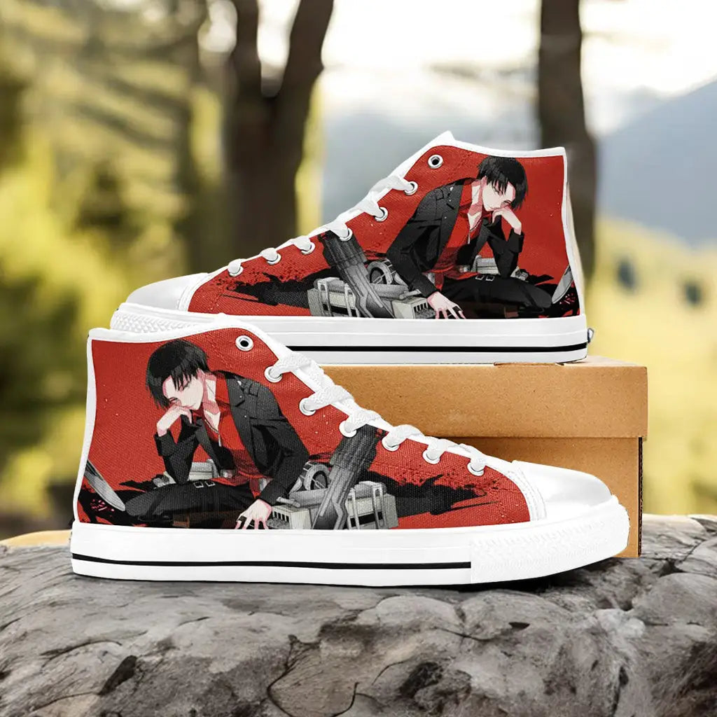 Attack on Titan Levi Ackerman Custom High Top Sneakers Shoes