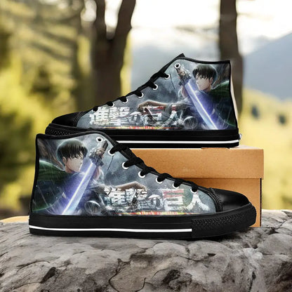 Attack on Titan Levi Ackerman Custom High Top Sneakers Shoes