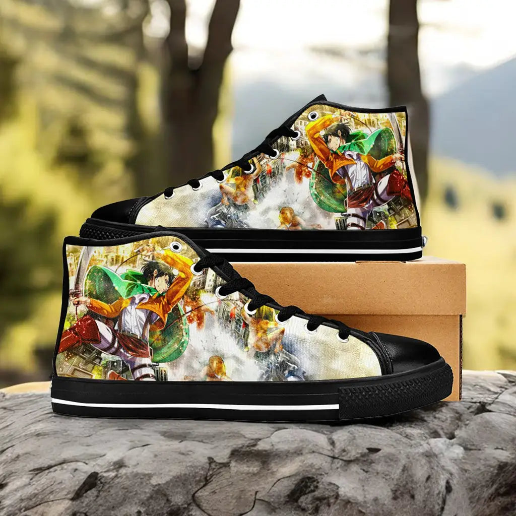 Attack on Titan Levi Ackerman Custom High Top Sneakers Shoes