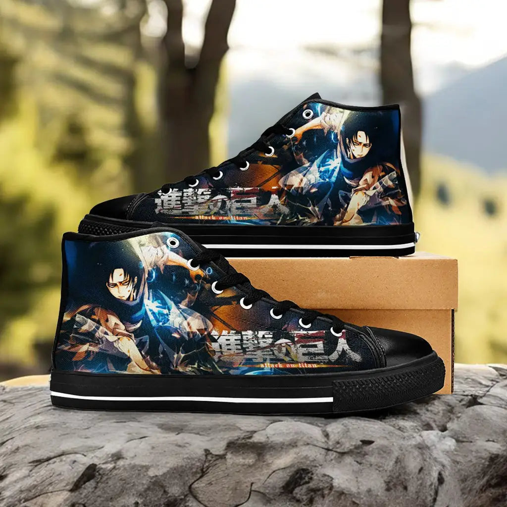 Attack on Titan Levi Ackerman Custom High Top Sneakers Shoes