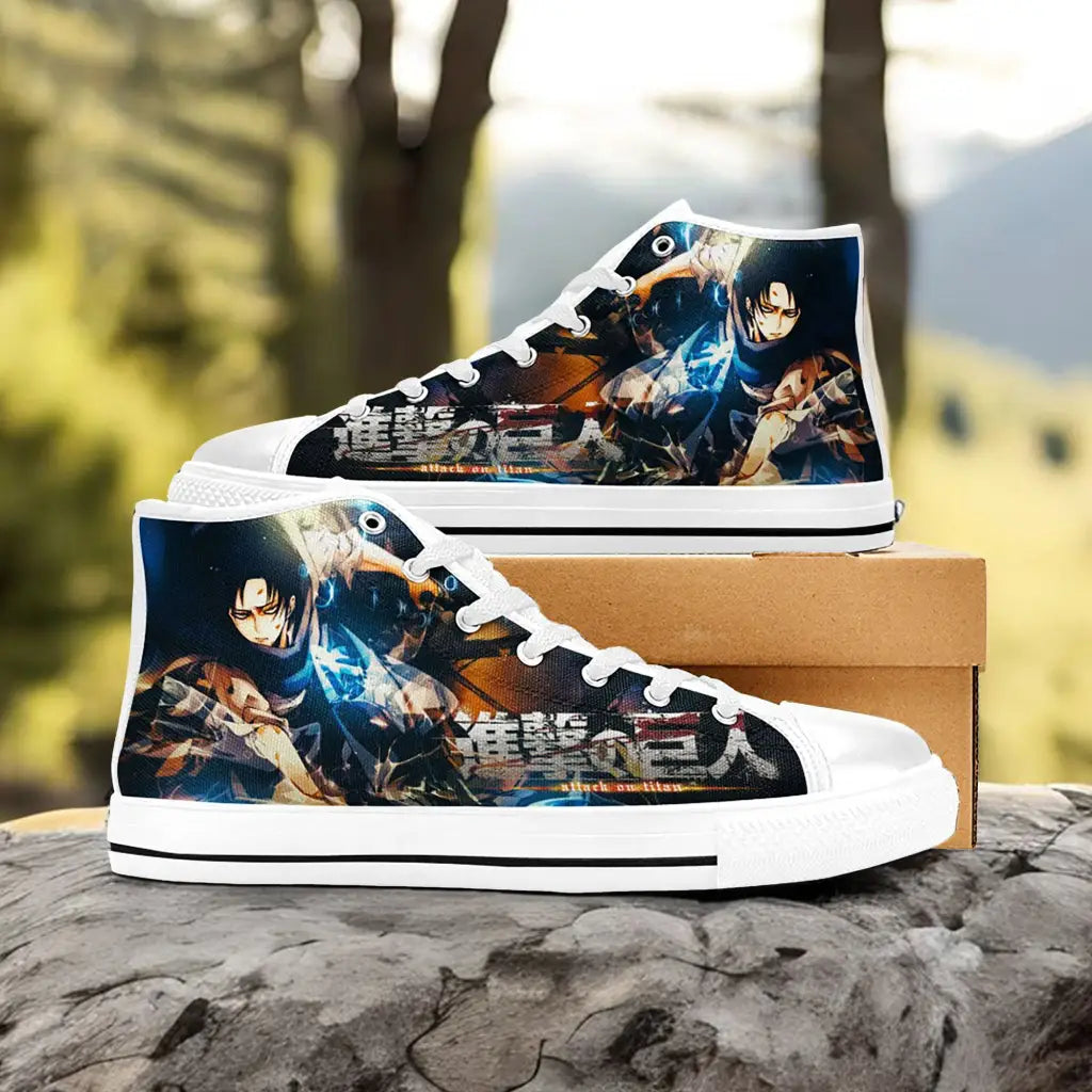 Attack on Titan Levi Ackerman Custom High Top Sneakers Shoes