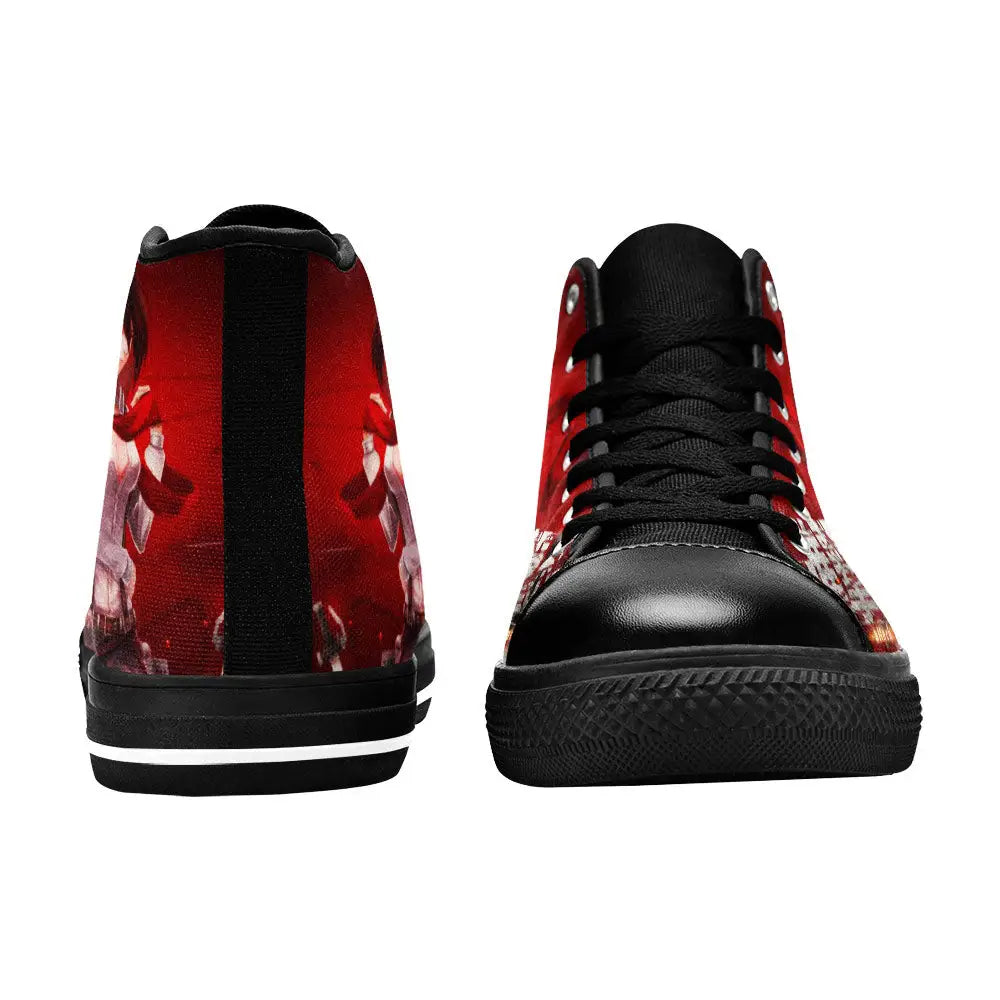 Attack on Titan Mikasa Ackerman Custom High Top Sneakers Shoes