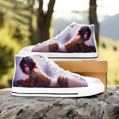 Attack on Titan Mikasa Ackerman Custom High Top Sneakers Shoes