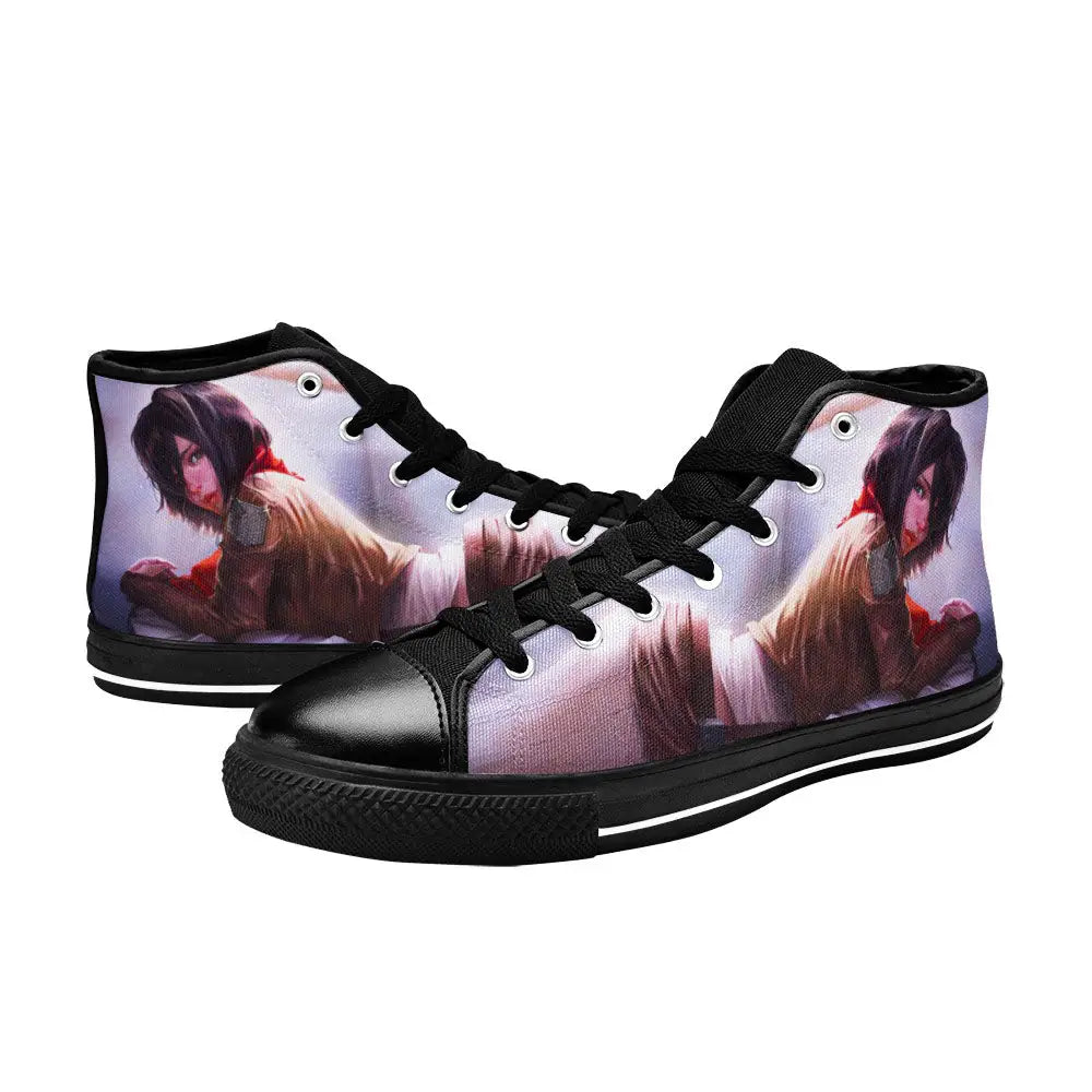 Attack on Titan Mikasa Ackerman Custom High Top Sneakers Shoes