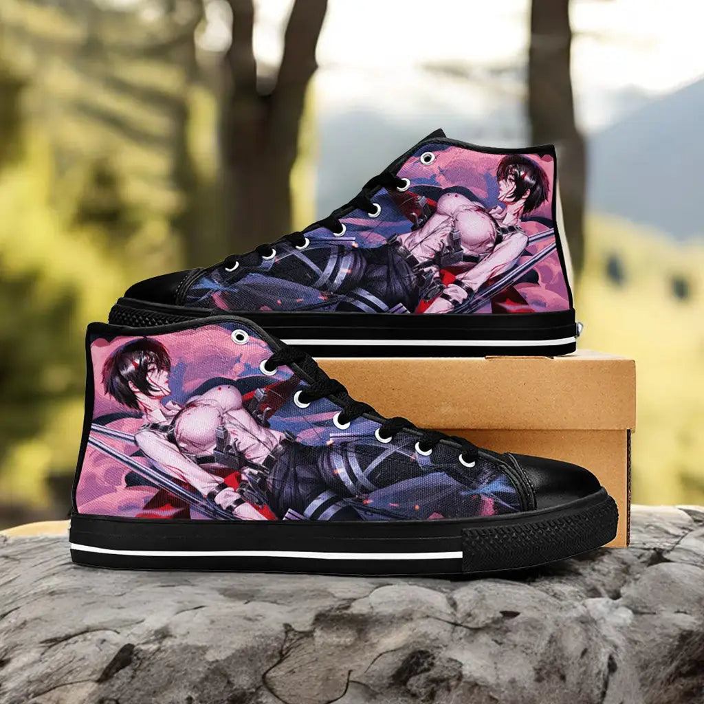 Attack on Titan Mikasa Ackerman Custom High Top Sneakers Shoes