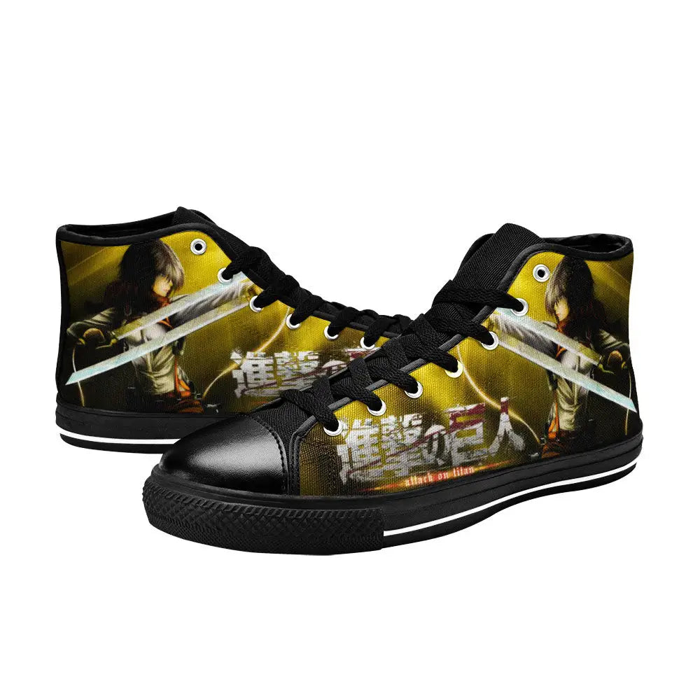 Attack on Titan Mikasa Ackerman Custom High Top Sneakers Shoes