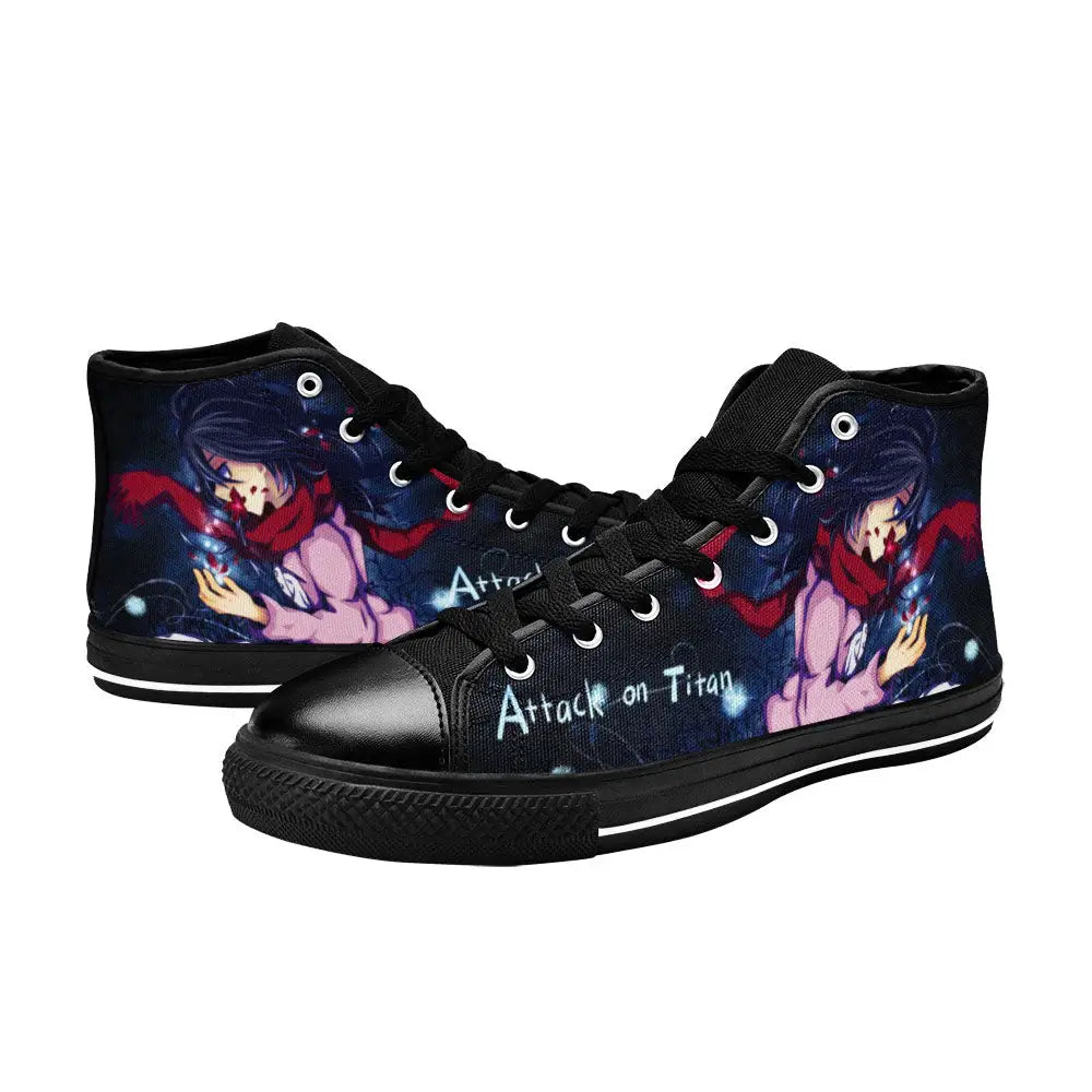 Attack on Titan Mikasa Ackerman Custom High Top Sneakers Shoes