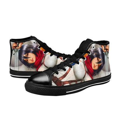 Attack on Titan Mikasa Custom High Top Sneakers Shoes