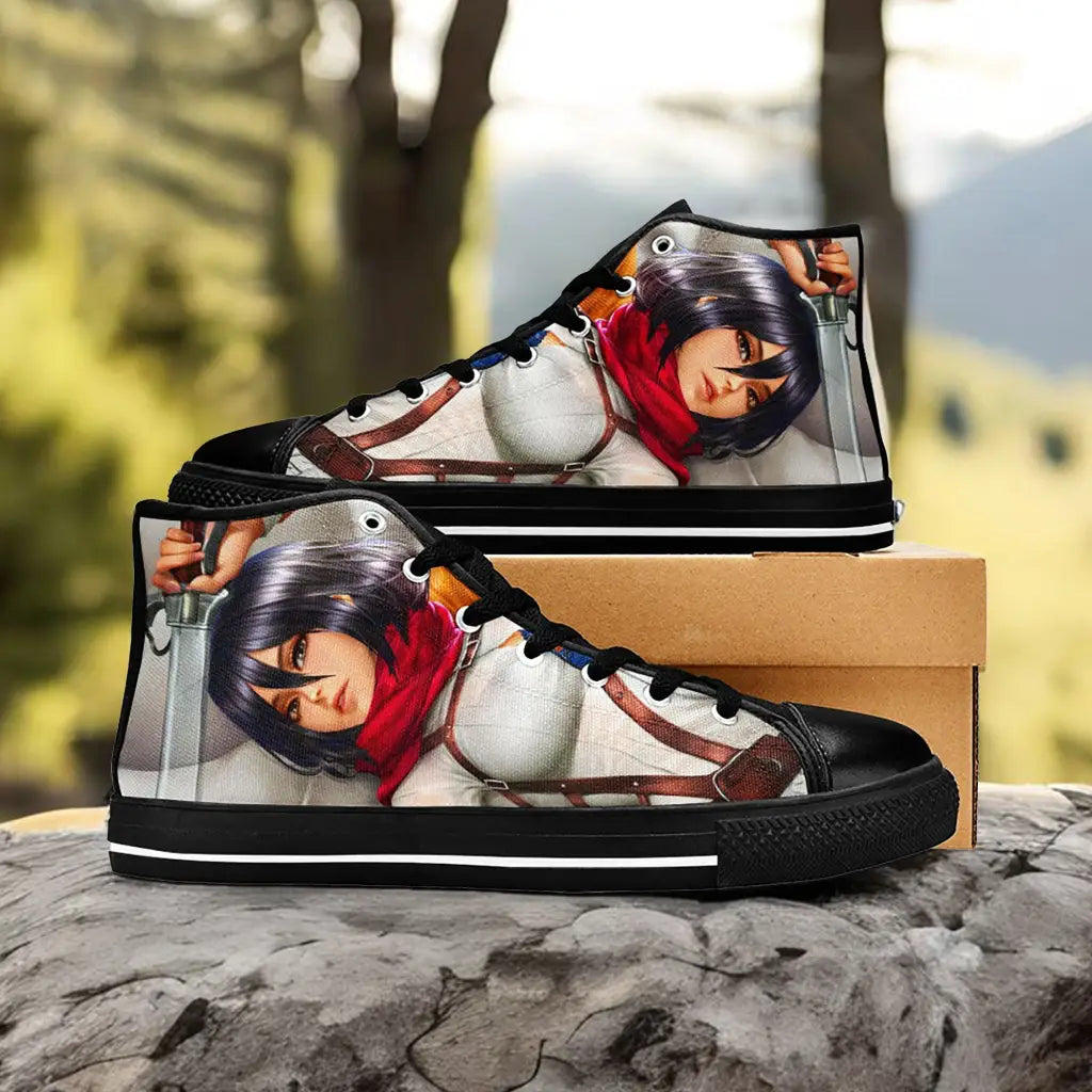 Attack on Titan Mikasa Custom High Top Sneakers Shoes