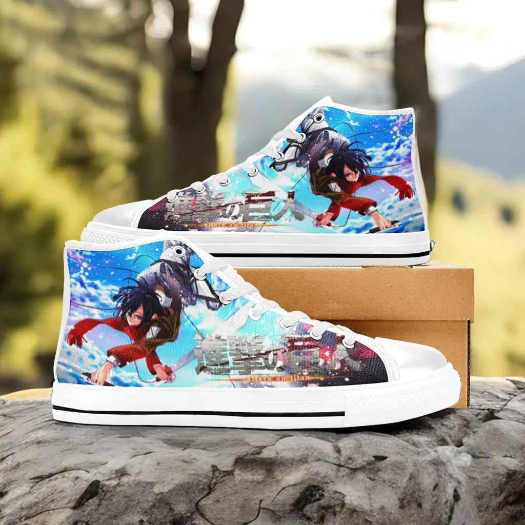 Attack on Titan Mikasa Custom High Top Sneakers Shoes