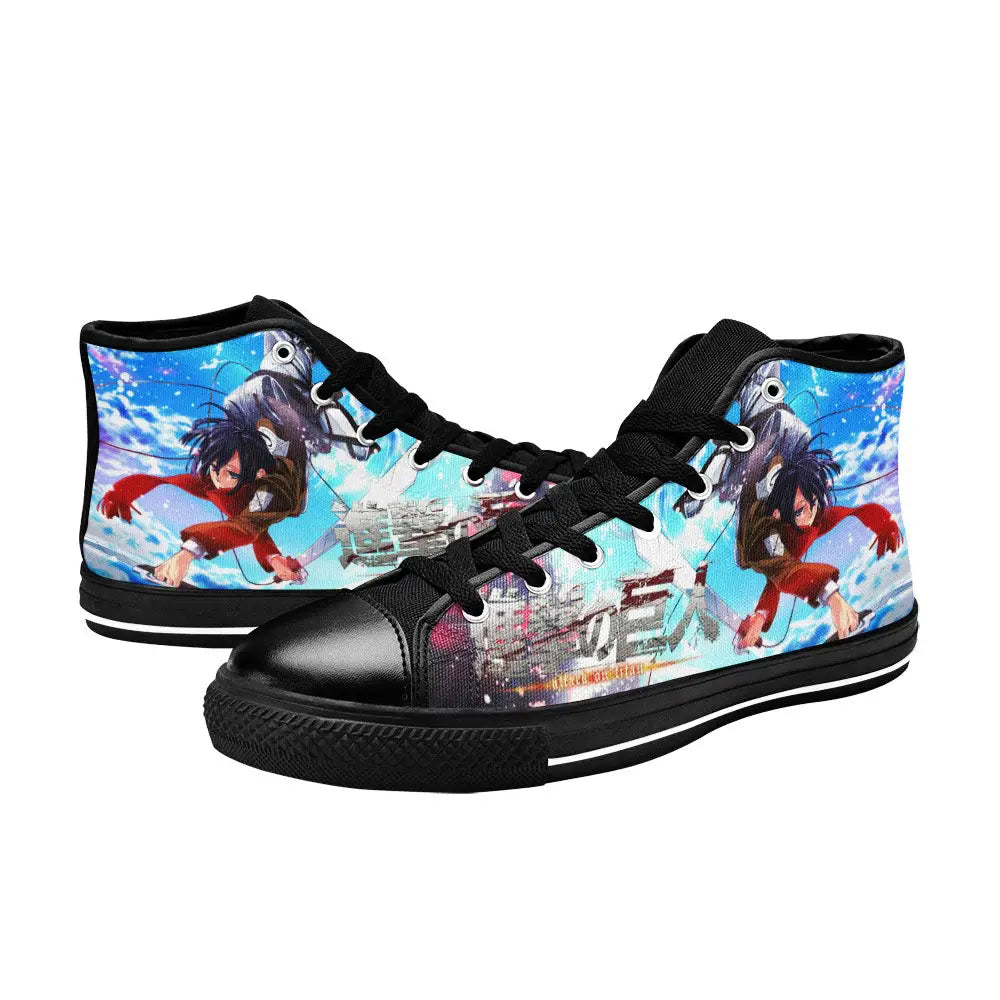 Attack on Titan Mikasa Custom High Top Sneakers Shoes