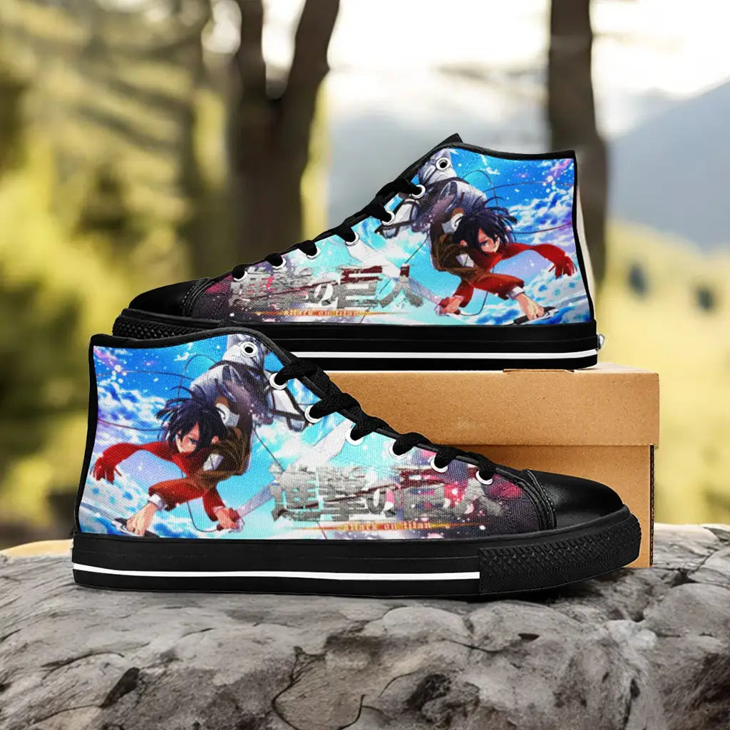 Attack on Titan Mikasa Custom High Top Sneakers Shoes