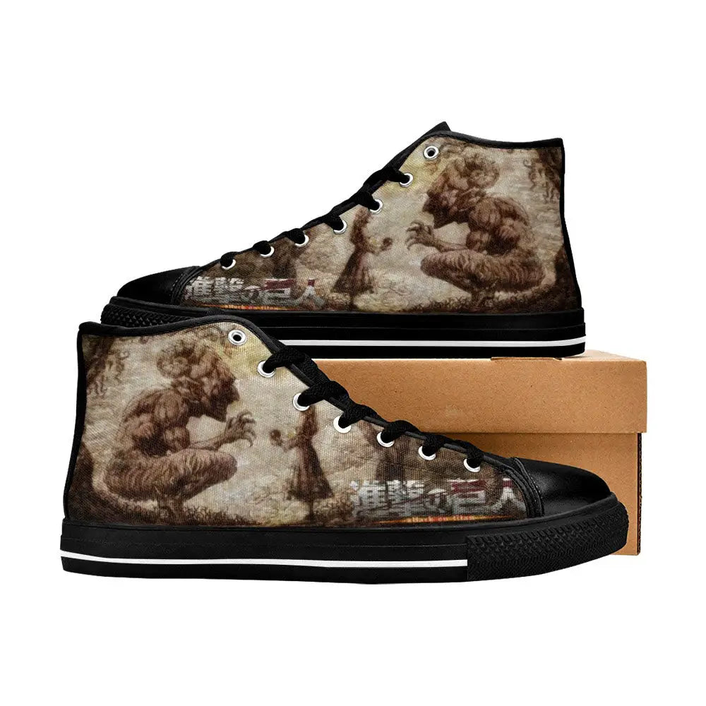 Anime Manga Attack On Titan Ymir Fritz Story Custom High Top Sneakers Shoes