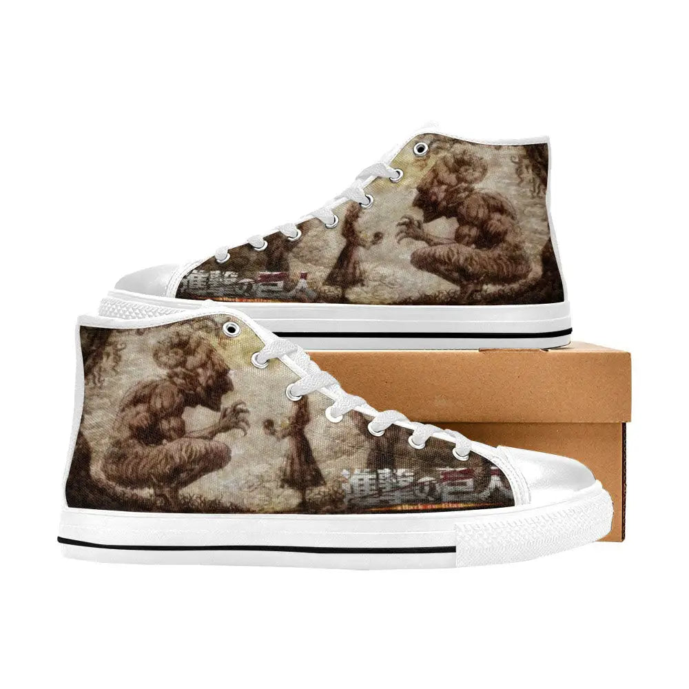 Anime Manga Attack On Titan Ymir Fritz Story Custom High Top Sneakers Shoes