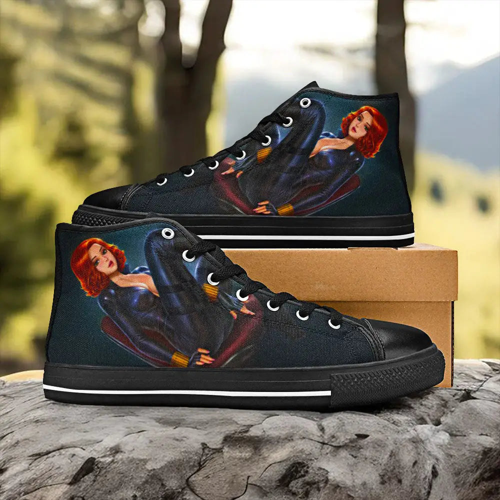 Avengers Black Widow Custom High Top Sneakers Shoes