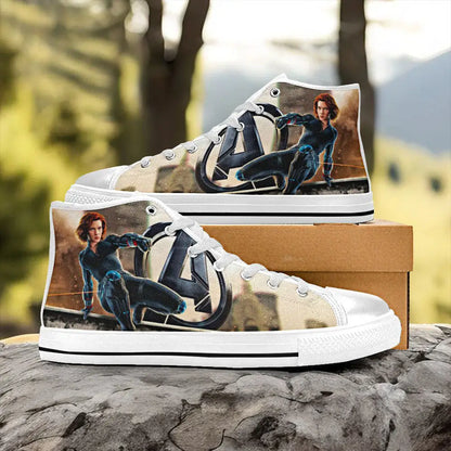 Avengers Black Widow Custom High Top Sneakers Shoes