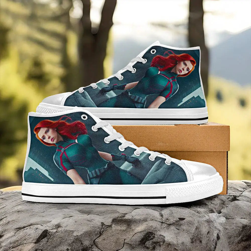 Avengers Black Widow Custom High Top Sneakers Shoes