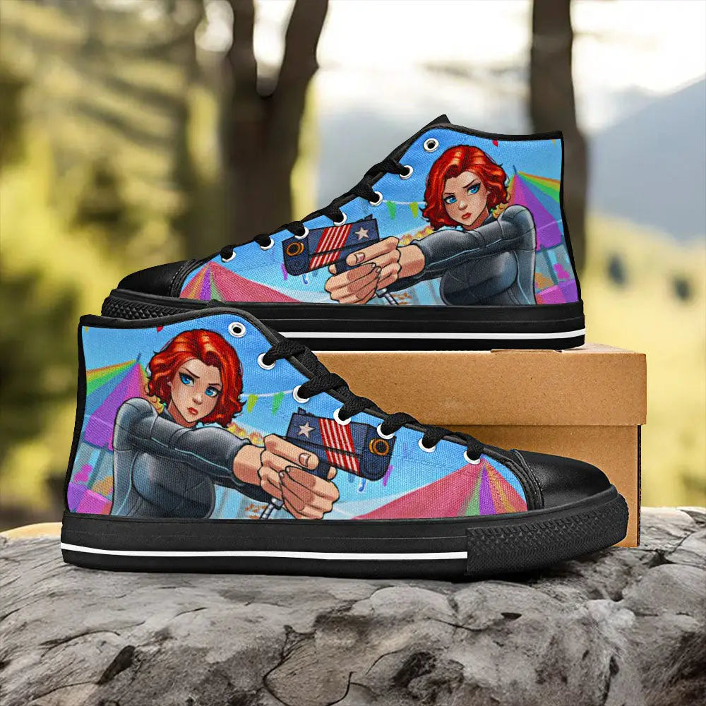 Avengers Black Widow Custom High Top Sneakers Shoes