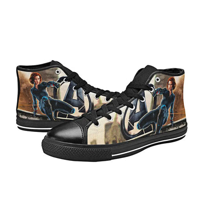 Avengers Black Widow Custom High Top Sneakers Shoes