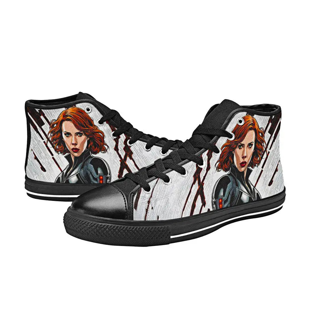 Avengers Black Widow Custom High Top Sneakers Shoes