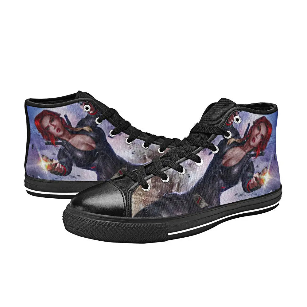 Avengers Black Widow Custom High Top Sneakers Shoes