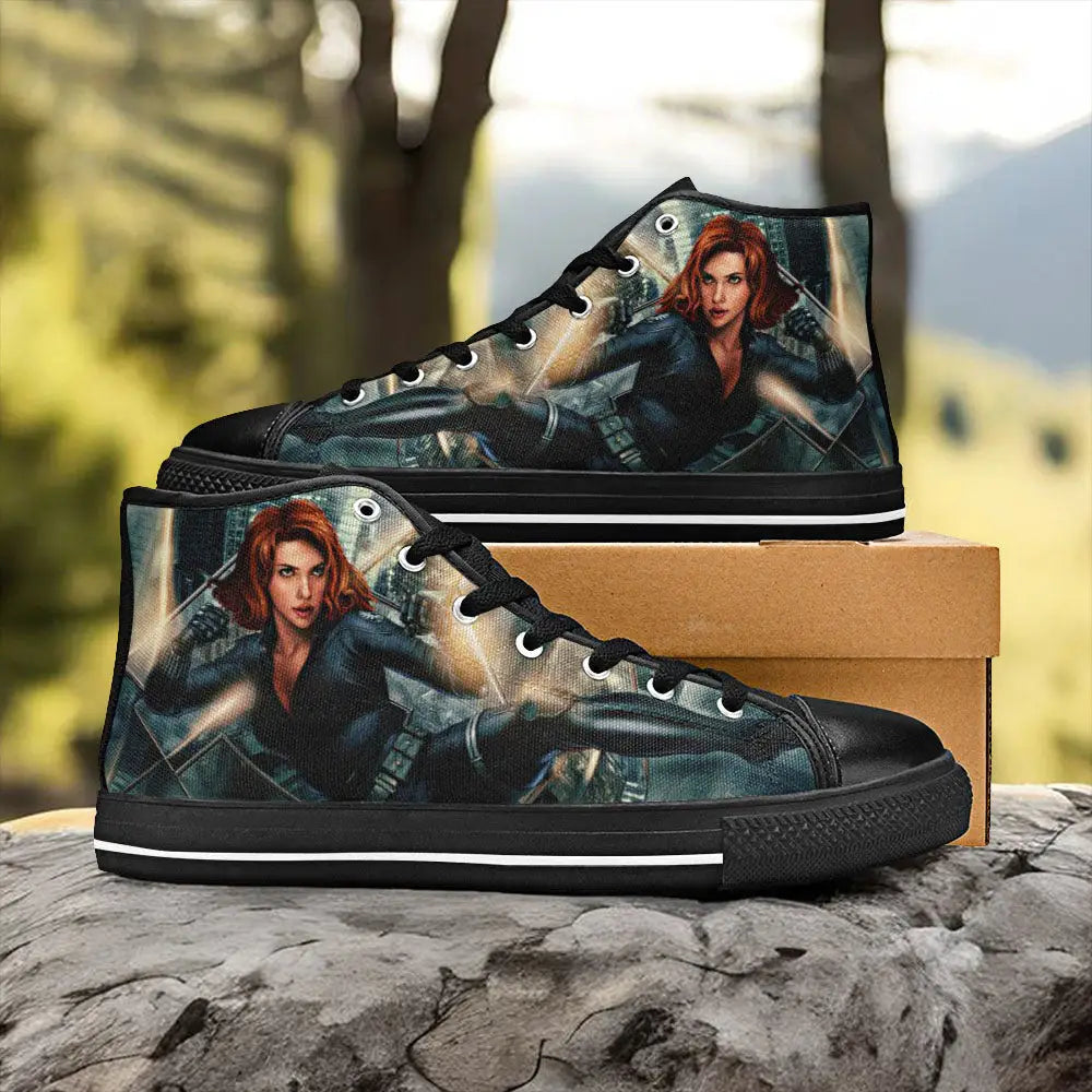 Avengers Black Widow Custom High Top Sneakers Shoes